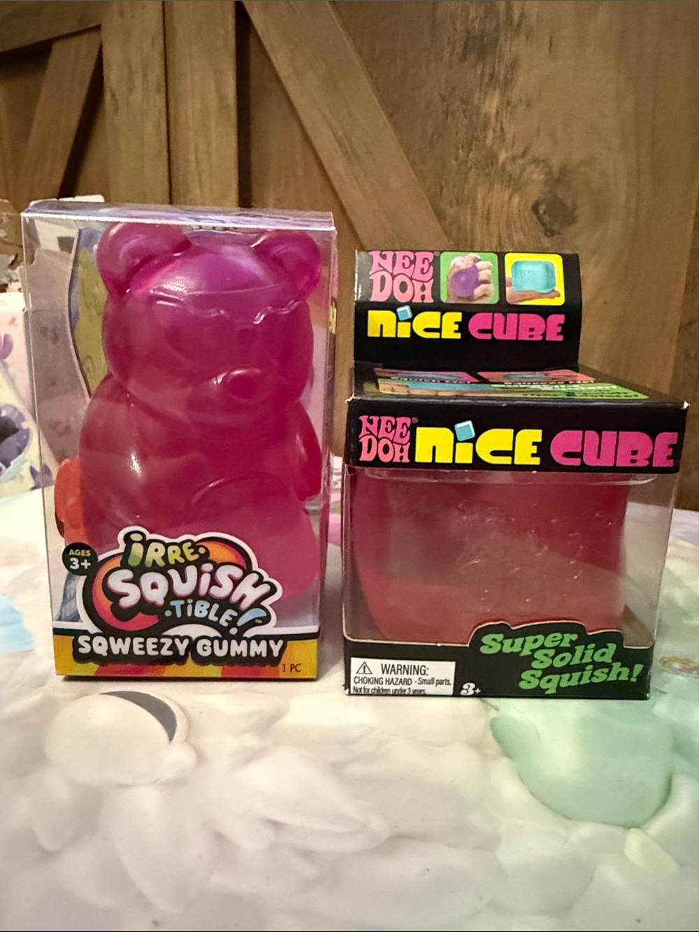 Brand New Pink Bundle - Nee Doh Nice Cube & Gummy Bear